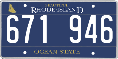 RI license plate 671946