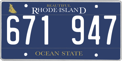 RI license plate 671947