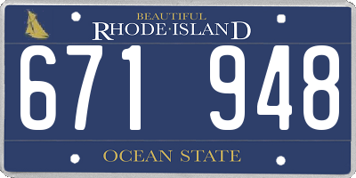 RI license plate 671948