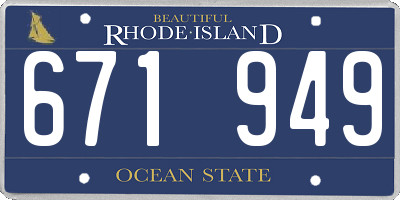 RI license plate 671949