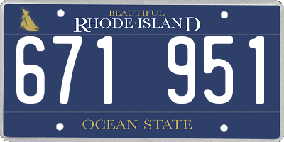 RI license plate 671951
