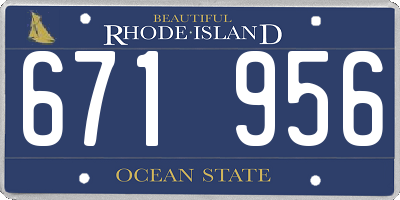 RI license plate 671956