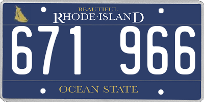 RI license plate 671966