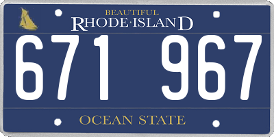 RI license plate 671967