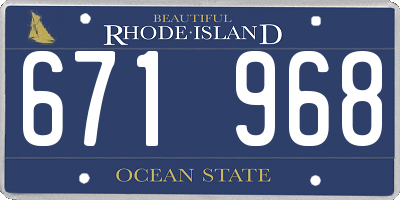 RI license plate 671968