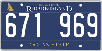 RI license plate 671969