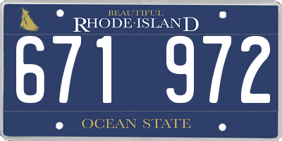 RI license plate 671972