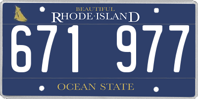 RI license plate 671977