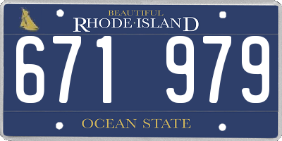 RI license plate 671979