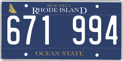 RI license plate 671994
