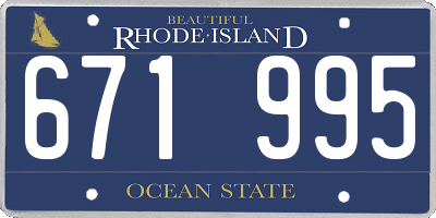 RI license plate 671995