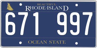 RI license plate 671997