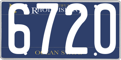 RI license plate 6720