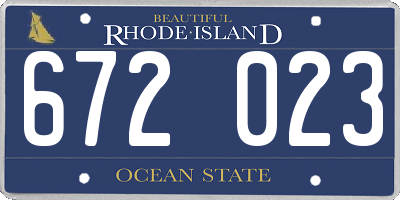 RI license plate 672023