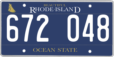 RI license plate 672048