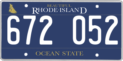 RI license plate 672052