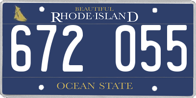 RI license plate 672055