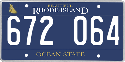 RI license plate 672064
