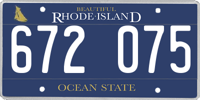 RI license plate 672075
