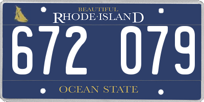 RI license plate 672079