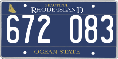 RI license plate 672083