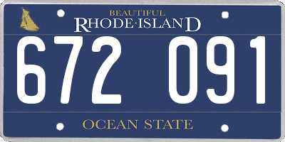 RI license plate 672091