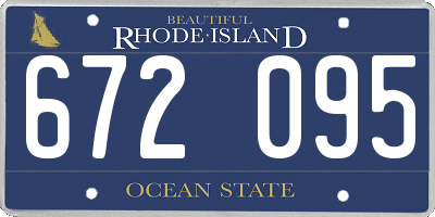 RI license plate 672095