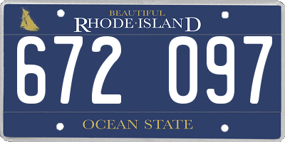 RI license plate 672097