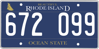 RI license plate 672099