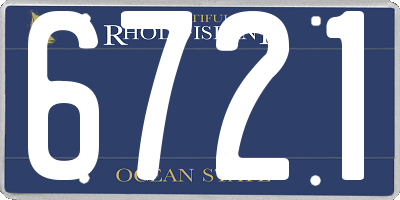 RI license plate 6721