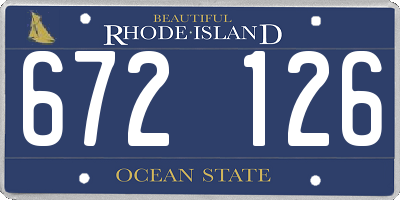 RI license plate 672126