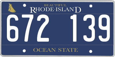 RI license plate 672139