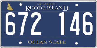 RI license plate 672146