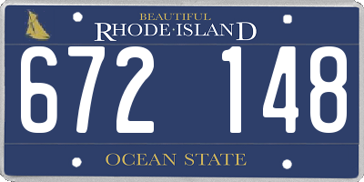 RI license plate 672148