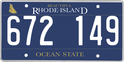 RI license plate 672149