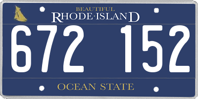RI license plate 672152
