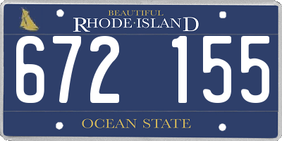 RI license plate 672155