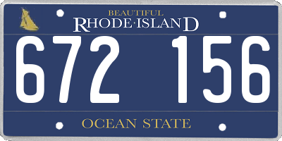 RI license plate 672156