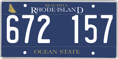RI license plate 672157