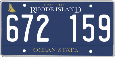 RI license plate 672159
