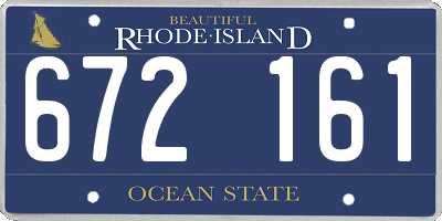 RI license plate 672161