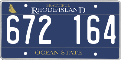 RI license plate 672164