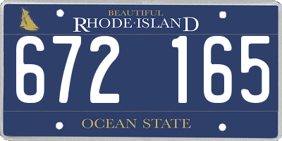 RI license plate 672165