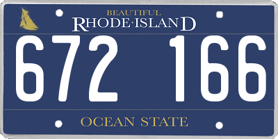 RI license plate 672166