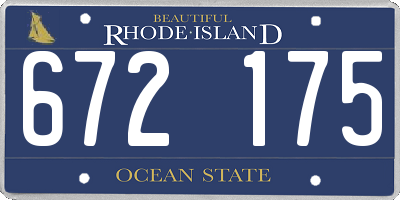 RI license plate 672175