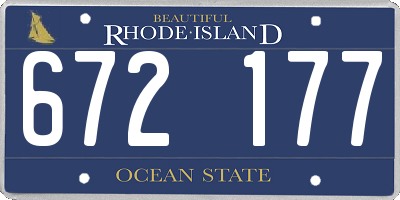 RI license plate 672177