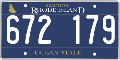 RI license plate 672179