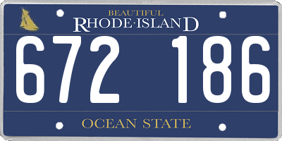 RI license plate 672186