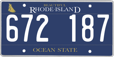 RI license plate 672187