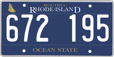 RI license plate 672195